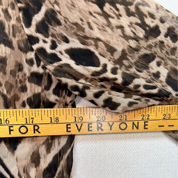 Dana Buchman Womens Coatigan Jacket Brown Snakeskin Animal Print Open Front Y2K - Picture 7 of 11